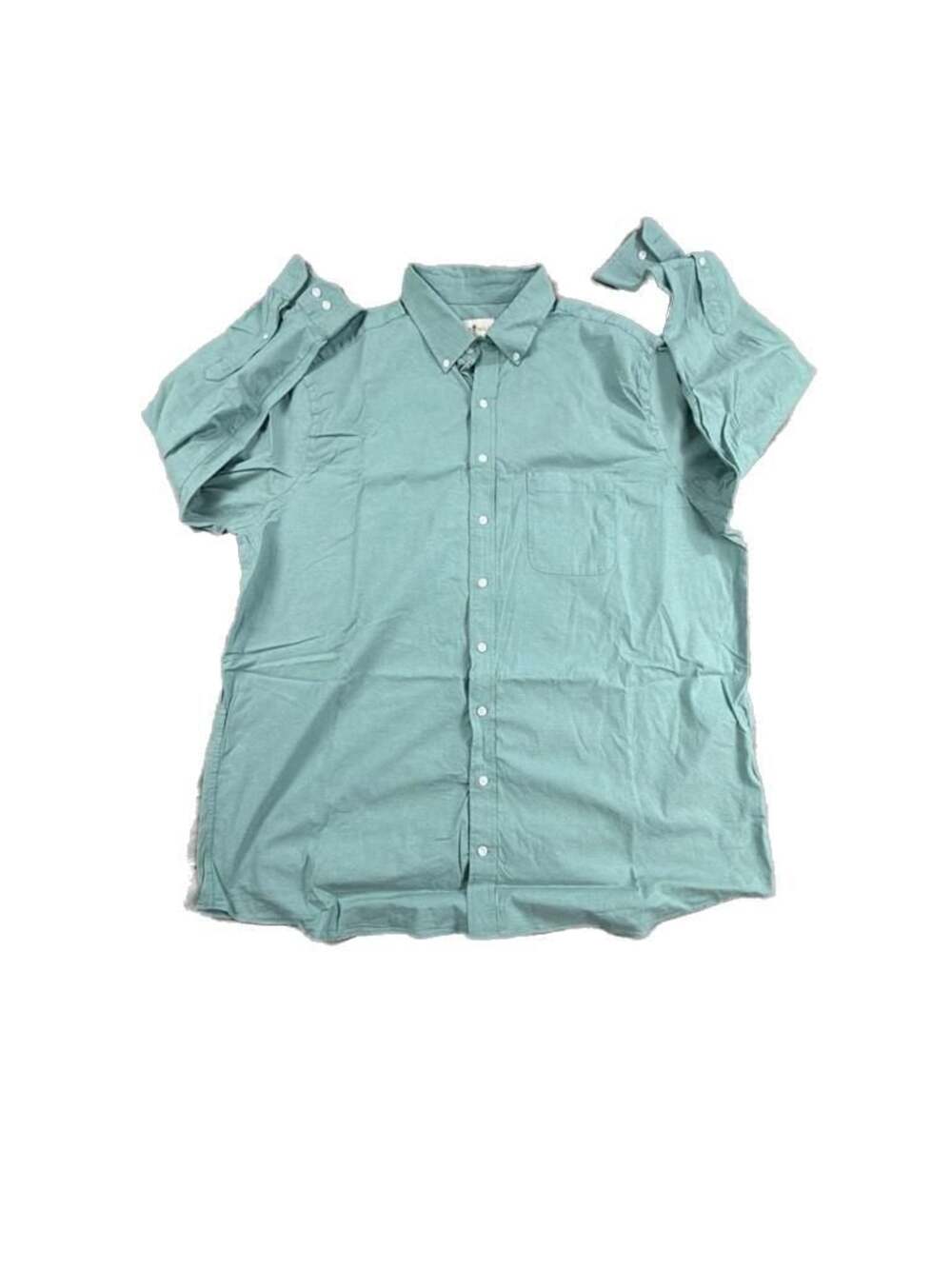 Oak Hill Easy Stretch Classic Fit Button Down Shirt Size 18.5 35/36 Green